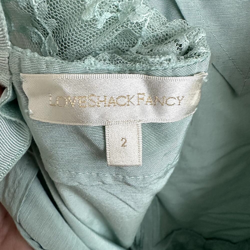 LoveShackFancy Sharelle Tulle Maxi Dress Gown Mint Green - Picture 9 of 9